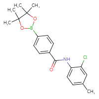 Chemical structure of N-(2-chloro-4-methylphenyl)-4-(4,4,5,5-tetramethyl-1,3,2-dioxaborolan-2-yl)benzamide - CSSB02541735645