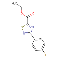 Chemical structure of ethyl 3-(4-fluorophenyl)-1,2,4-thiadiazole-5-carboxylate - CSSB00020649230