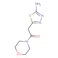 Chemical structure of 2-(5-amino-1,3,4-thiadiazol-2-yl)-1-(morpholin-4-yl)ethan-1-one - CSSB00010138694