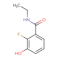 Chemical structure of N-ethyl-2-fluoro-3-hydroxybenzamide - CSSB01990990317