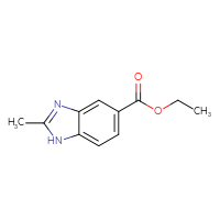 Chemical structure of ethyl 2-methyl-1H-1,3-benzodiazole-5-carboxylate - CSSB00010199725