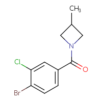 Chemical structure of 1-(4-bromo-3-chlorobenzoyl)-3-methylazetidine - CSSB00022635804