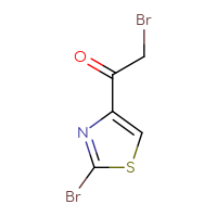 Chemical structure of 2-bromo-1-(2-bromo-1,3-thiazol-4-yl)ethan-1-one - CSSB00010371127