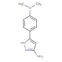 Chemical structure of 5-[4-(dimethylamino)phenyl]-1H-pyrazol-3-amine - CSSB00010169319