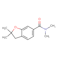 Chemical structure of N,N,2,2-tetramethyl-2,3-dihydro-1-benzofuran-6-carboxamide - CSSB01992778630