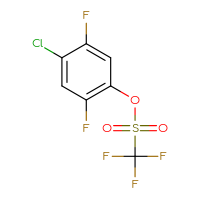 Chemical structure of 4-chloro-2,5-difluorophenyl trifluoromethanesulfonate - CSSB14857671611
