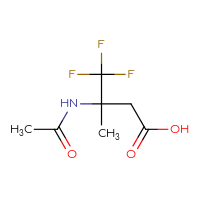 Chemical structure of 3-acetamido-4,4,4-trifluoro-3-methylbutanoic acid - CSSB00010602144