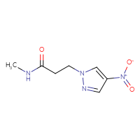 Chemical structure of N-methyl-3-(4-nitro-1H-pyrazol-1-yl)propanamide - CSSB00103309937