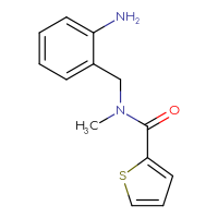 Chemical structure of N-[(2-aminophenyl)methyl]-N-methylthiophene-2-carboxamide - CSSB00000556177