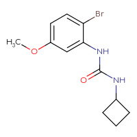 Chemical structure of 1-(2-bromo-5-methoxyphenyl)-3-cyclobutylurea - CSSB00005780537