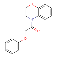 Chemical structure of 1-(3,4-dihydro-2H-1,4-benzoxazin-4-yl)-2-phenoxyethan-1-one - CSSB00046102855