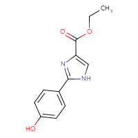 Chemical structure of ethyl 2-(4-hydroxyphenyl)-1H-imidazole-4-carboxylate - CSSB00160496380