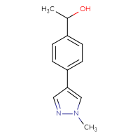 Chemical structure of 1-[4-(1-methyl-1H-pyrazol-4-yl)phenyl]ethan-1-ol - CSSB00016846859