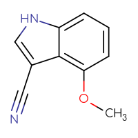 Chemical structure of 4-methoxy-1H-indole-3-carbonitrile - CSSB00011998408