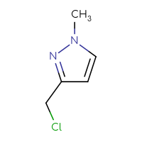 Chemical structure of 3-(chloromethyl)-1-methyl-1H-pyrazole - CSSB00000755499