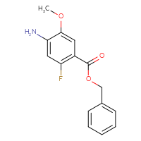Chemical structure of benzyl 4-amino-2-fluoro-5-methoxybenzoate - CSSB00045235426