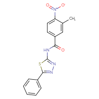 Chemical structure of 3-methyl-4-nitro-N-(5-phenyl-1,3,4-thiadiazol-2-yl)benzamide - CSSB00046198235