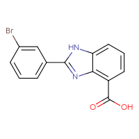 Chemical structure of 2-(3-bromophenyl)-1H-1,3-benzodiazole-4-carboxylic acid - CSSB00001033920