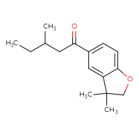 Chemical structure of 1-(3,3-dimethyl-2,3-dihydro-1-benzofuran-5-yl)-3-methylpentan-1-one - CSSB00002533948