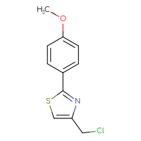 Chemical structure of 4-(chloromethyl)-2-(4-methoxyphenyl)-1,3-thiazole - CSSB00000195576
