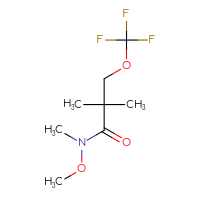 Chemical structure of N-methoxy-N,2,2-trimethyl-3-(trifluoromethoxy)propanamide - CSSB21151594184