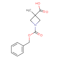 Chemical structure of 1-[(benzyloxy)carbonyl]-3-methylazetidine-3-carboxylic acid - CSSB00010109678