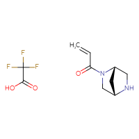 Chemical structure of 1-[(1S,4S)-2,5-diazabicyclo[2.2.1]heptan-2-yl]prop-2-en-1-one; trifluoroacetic acid - CSSB21189751443