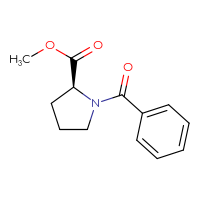 Chemical structure of methyl (2S)-1-benzoylpyrrolidine-2-carboxylate - CSSB00025704116