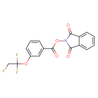 Chemical structure of 1,3-dioxo-2,3-dihydro-1H-isoindol-2-yl 3-(1,1,2-trifluoroethoxy)benzoate - CSSB06270216422