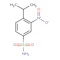 Chemical structure of 3-nitro-4-(propan-2-yl)benzene-1-sulfonamide - CSSB20504684167