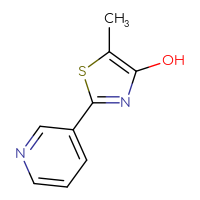 Chemical structure of 5-methyl-2-(pyridin-3-yl)-1,3-thiazol-4-ol - CSSB00000065882