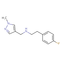 Chemical structure of [2-(4-fluorophenyl)ethyl][(1-methyl-1H-pyrazol-4-yl)methyl]amine - CSSB00000496318