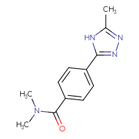 Chemical structure of N,N-dimethyl-4-(5-methyl-4H-1,2,4-triazol-3-yl)benzamide - CSSB01995200085