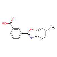Chemical structure of 3-(6-methyl-1,3-benzoxazol-2-yl)benzoic acid - CSSB00001024579