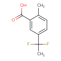 Chemical structure of 5-(1,1-difluoroethyl)-2-methylbenzoic acid - CSSB03496529257