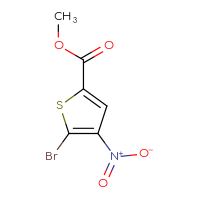 Chemical structure of methyl 5-bromo-4-nitrothiophene-2-carboxylate - CSSB00010000276