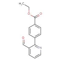 Chemical structure of ethyl 4-(3-formylpyridin-2-yl)benzoate - CSSB00020614047
