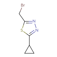 Chemical structure of 2-(bromomethyl)-5-cyclopropyl-1,3,4-thiadiazole - CSSB00010408237
