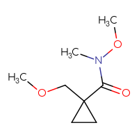 Chemical structure of N-methoxy-1-(methoxymethyl)-N-methylcyclopropane-1-carboxamide - CSSB00017399371