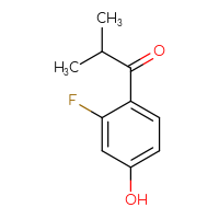Chemical structure of 1-(2-fluoro-4-hydroxyphenyl)-2-methylpropan-1-one - CSSB00009884382