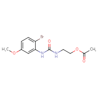 Chemical structure of 2-{[(2-bromo-5-methoxyphenyl)carbamoyl]amino}ethyl acetate - CSSB00958234836
