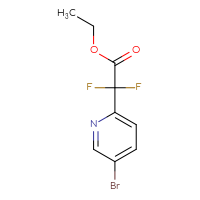 Chemical structure of ethyl 2-(5-bromopyridin-2-yl)-2,2-difluoroacetate - CSSB00010067005