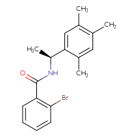 Chemical structure of 2-bromo-N-[(1S)-1-(2,4,5-trimethylphenyl)ethyl]benzamide - CSSB21432530757