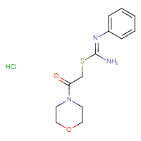 Chemical structure of 1-(morpholin-4-yl)-2-{[(E)-N'-phenylcarbamimidoyl]sulfanyl}ethan-1-one hydrochloride - CSSB00025752199