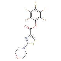 Chemical structure of 2,3,4,5,6-pentafluorophenyl 2-(morpholin-4-yl)-1,3-thiazole-4-carboxylate - CSSB00020620014