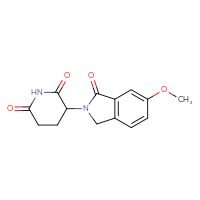 Chemical structure of 3-(6-methoxy-1-oxo-2,3-dihydro-1H-isoindol-2-yl)piperidine-2,6-dione - CSSB06623411478