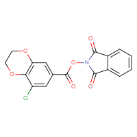 Chemical structure of 1,3-dioxo-2,3-dihydro-1H-isoindol-2-yl 8-chloro-2,3-dihydro-1,4-benzodioxine-6-carboxylate - CSSB00116212740