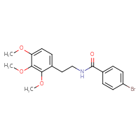 Chemical structure of 4-bromo-N-[2-(2,3,4-trimethoxyphenyl)ethyl]benzamide - CSSB00325999283