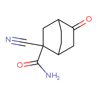 Chemical structure of 2-cyano-5-oxobicyclo[2.2.2]octane-2-carboxamide - CSSB07108959046