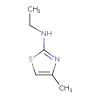 Chemical structure of N-ethyl-4-methyl-1,3-thiazol-2-amine - CSSB00000169104
